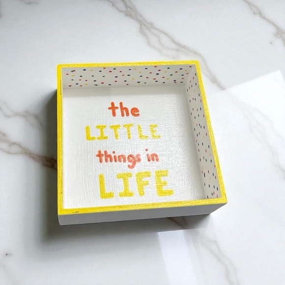 "The Little Things In Life" Handmade Trinket Dish Jewelry Dish - Picture 2 of 8